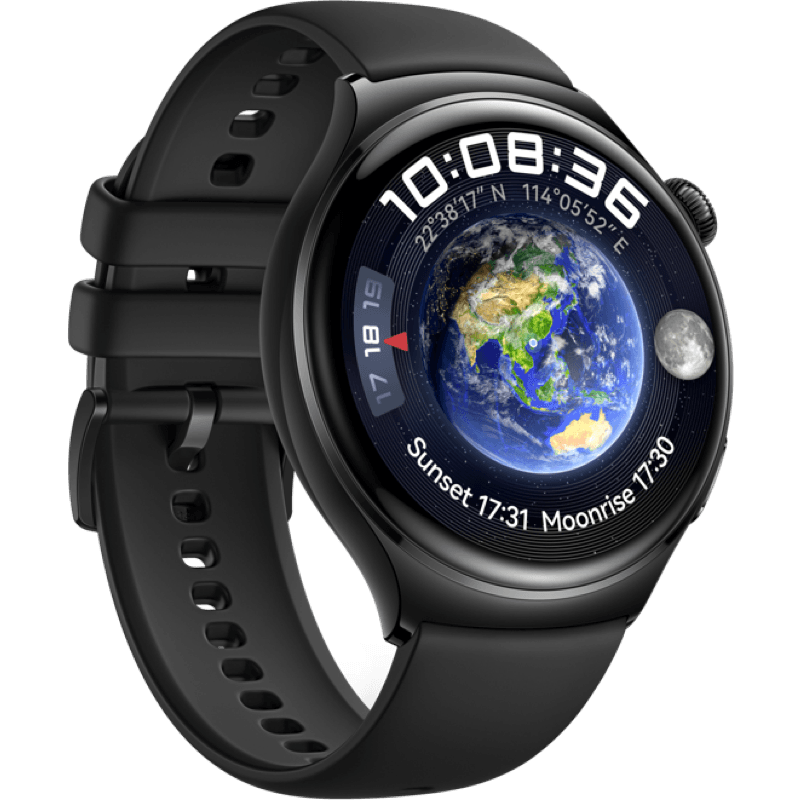 Huawei Watch 4 eSIM czarny front prawy obrot