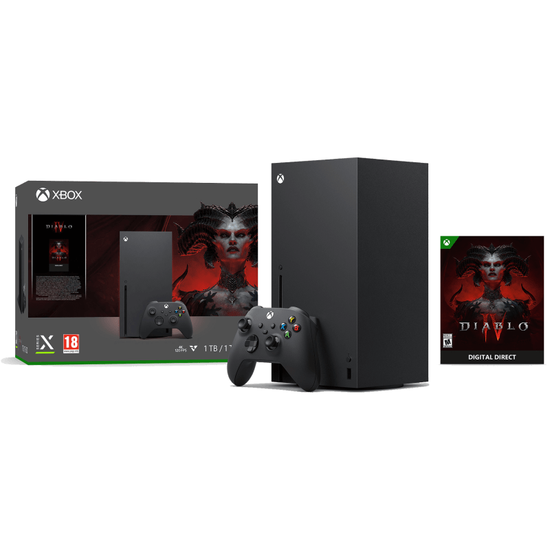 Konsola Xbox Series X 1TB + Diablo IV czarna front