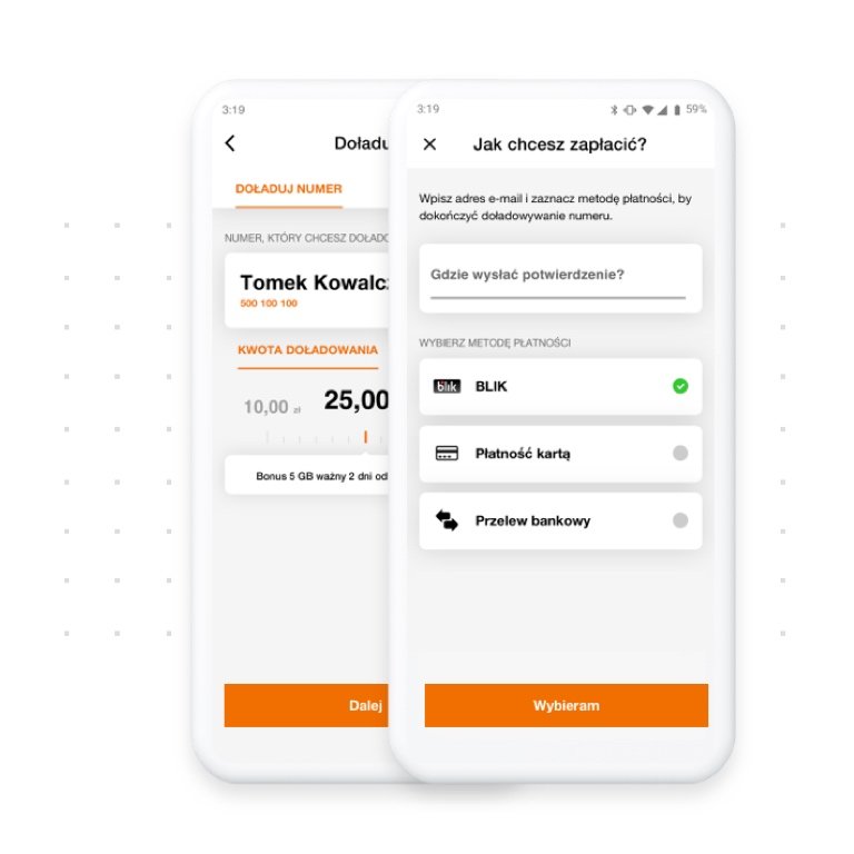Pobierz aplikację Mój Orange i wygodnie zarządzaj swoim kontem.