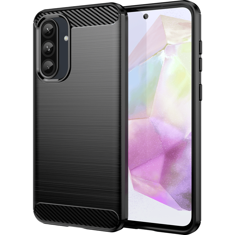 Etui WG Carbon Samsung A56 5G czarne front i tył 1