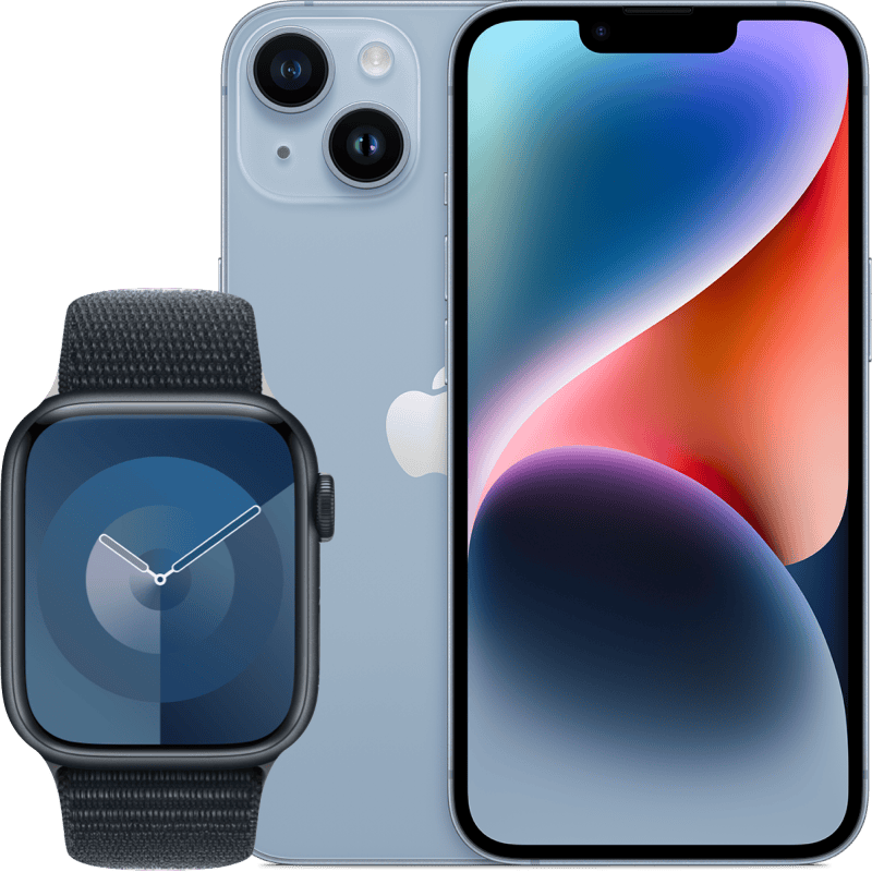 【Apple】iPhone14 apple-iphone-14-blue-watch-s9-
