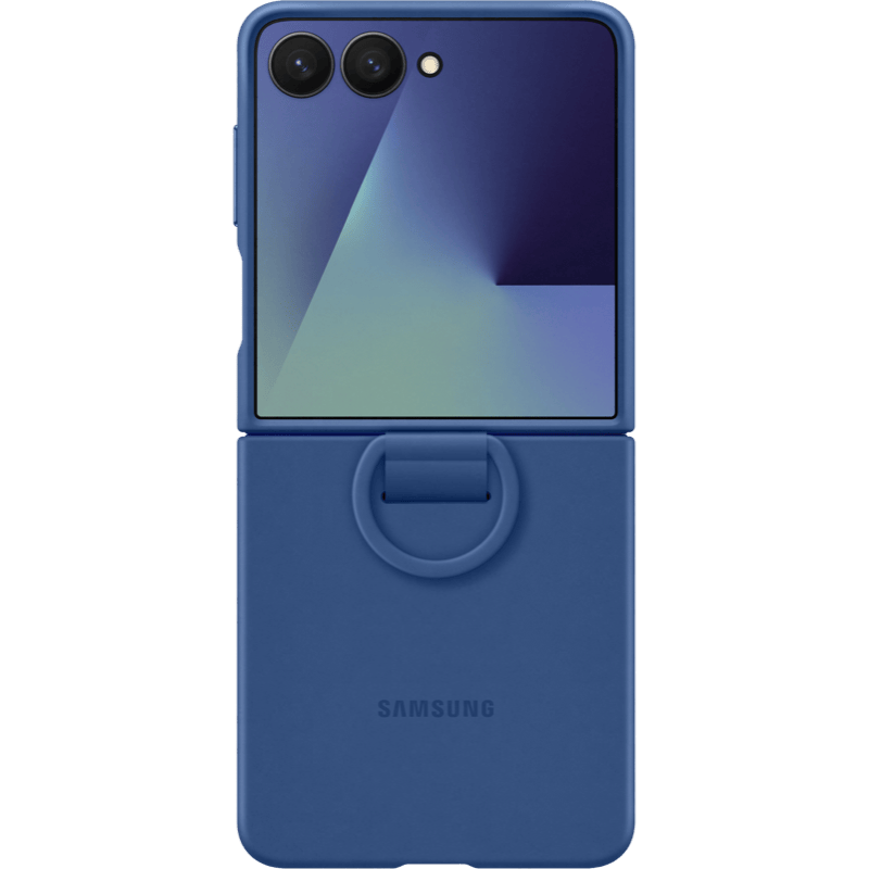 Etui ochronne oryginalne Samsung Flip 7 z kółkiem BB niebieskie tył