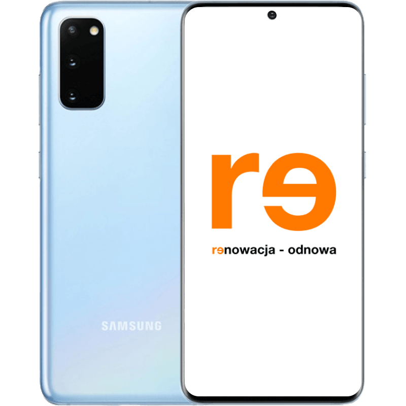 Samsung Galaxy S20+ odnowiony Recommerce klasa A+ niebieski front