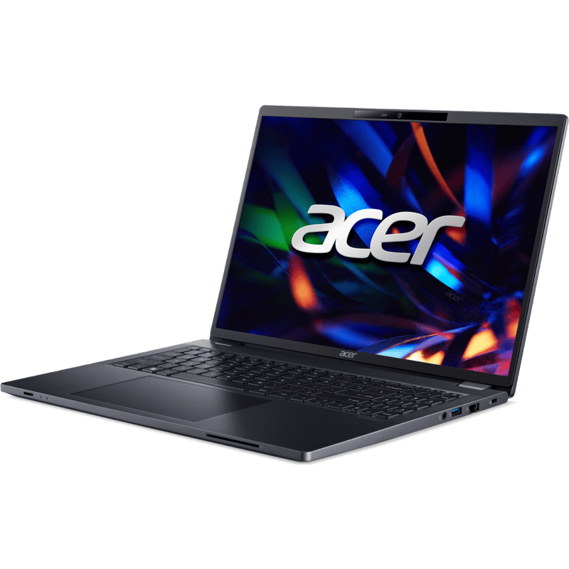 Laptop Acer TravelMate P4 16″ (Intel Core i5-1335U 16GB 512GB Win11Pro) czarny front lewy obrót
