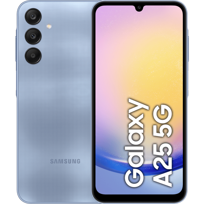 Samsung Galaxy A25 niebieski front + tyl