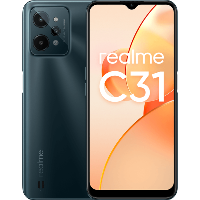 realme C31 zielony front