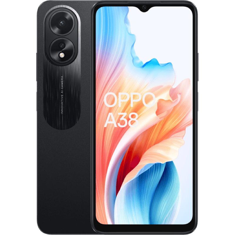 OPPO A38 czarny front i tyl