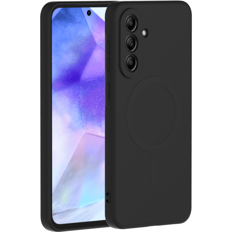 Etui silikonowe kompatybilne z Magnet Samsung Galaxy A56 BB czarne front i tył