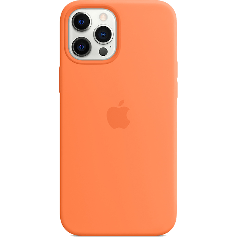 Etui Silicone Apple Case z MagSafe iPhone 12 Pro Max pomarańczowe