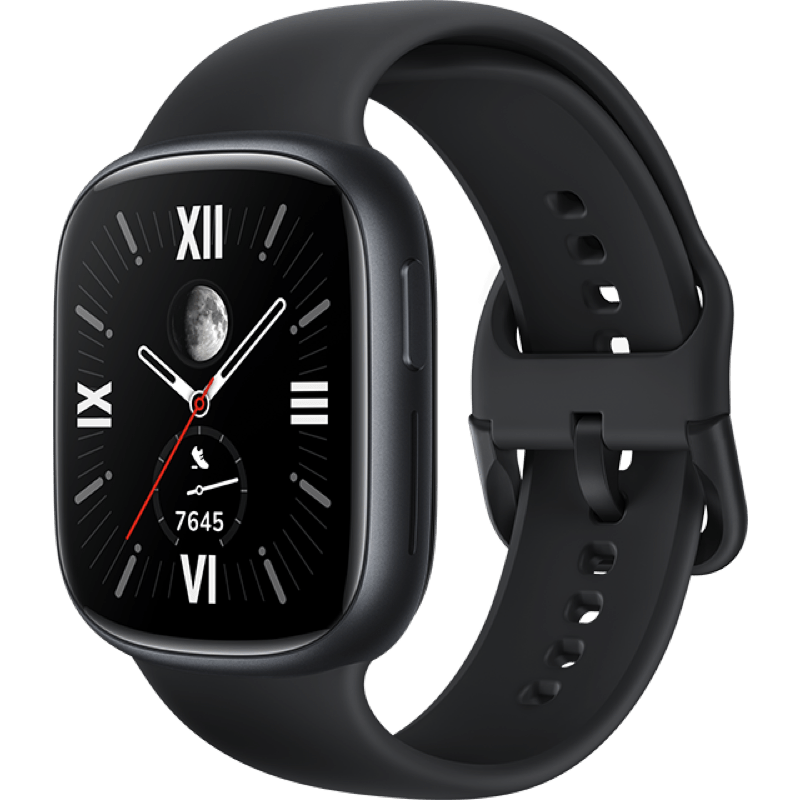 Honor Watch 4 czarny front lewy obrot