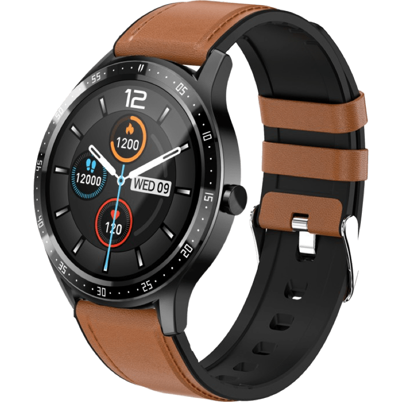 Maxcom Smartwatch FW43 czarny front lewy skos