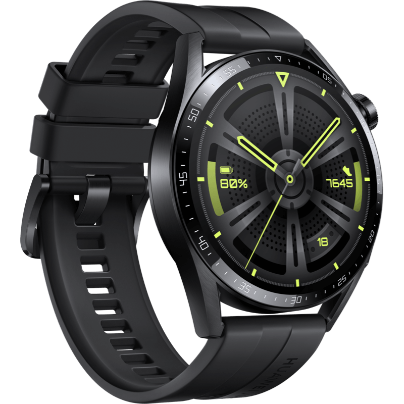Huawei Watch GT 3 46mm Active czarny front slant