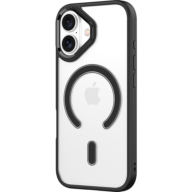Etui WG Iron Magnet iPhone 17 czarne tył lewy skos