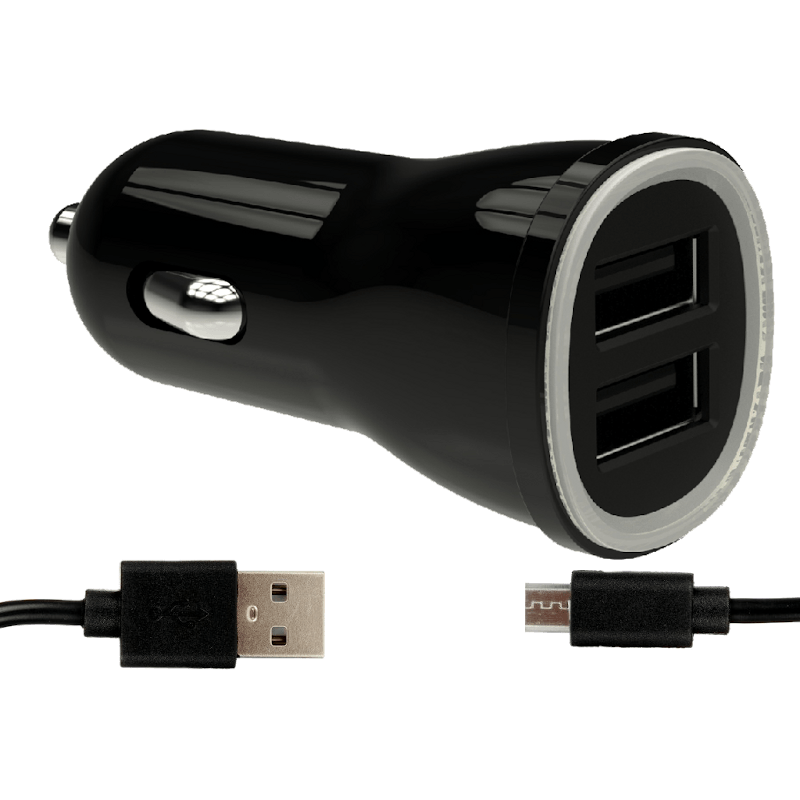 Ładowarka samochodowa Winner Group 2x USB z szybkim ładowaniem QC3 z kablem Micro USB