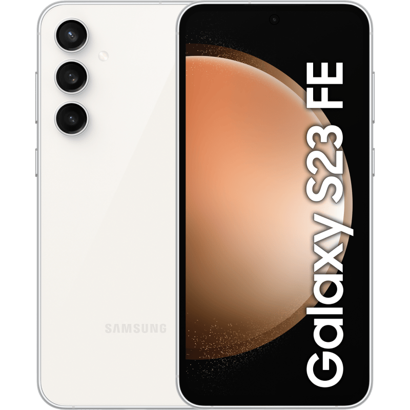 Samsung Galaxy S23 FE 5G kremowy front i tyl