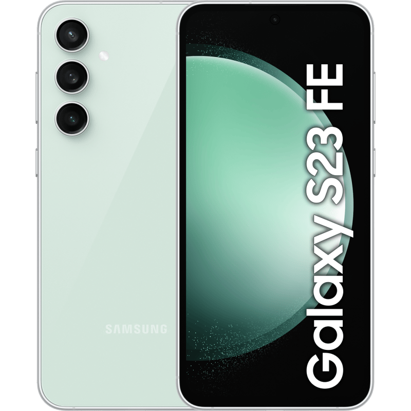 Samsung Galaxy S23 FE 5G mietowy front i tyl