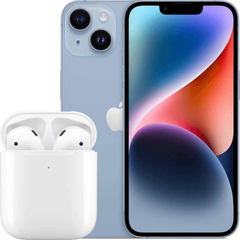 apple-iphone14-blue-airpods-