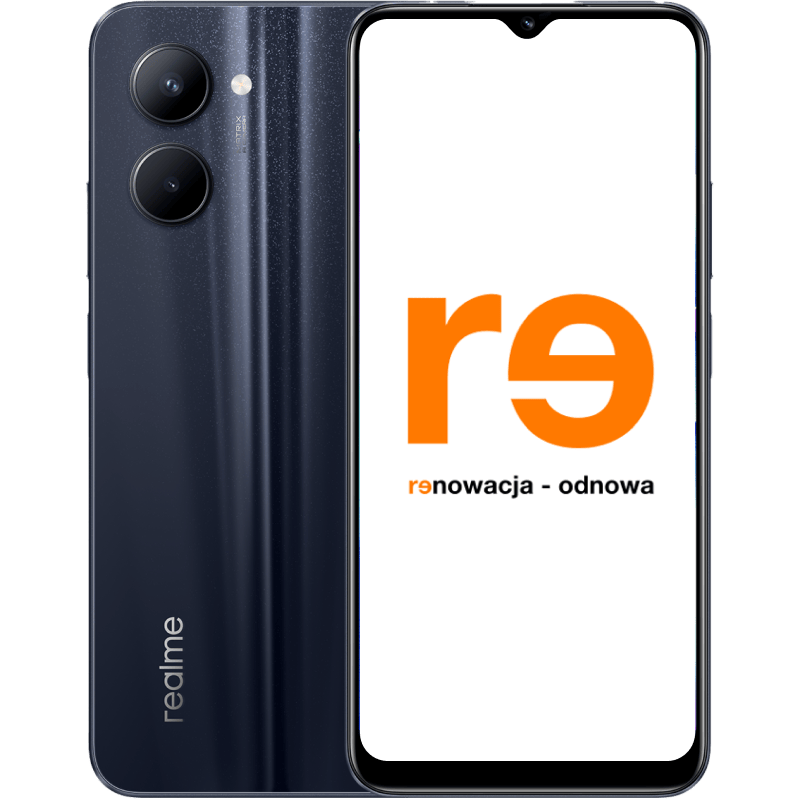 realme C33 - outlet czarny front