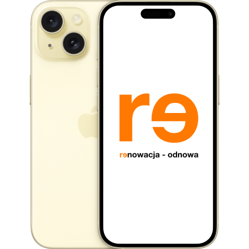 iPhone 15 - outlet żółty front