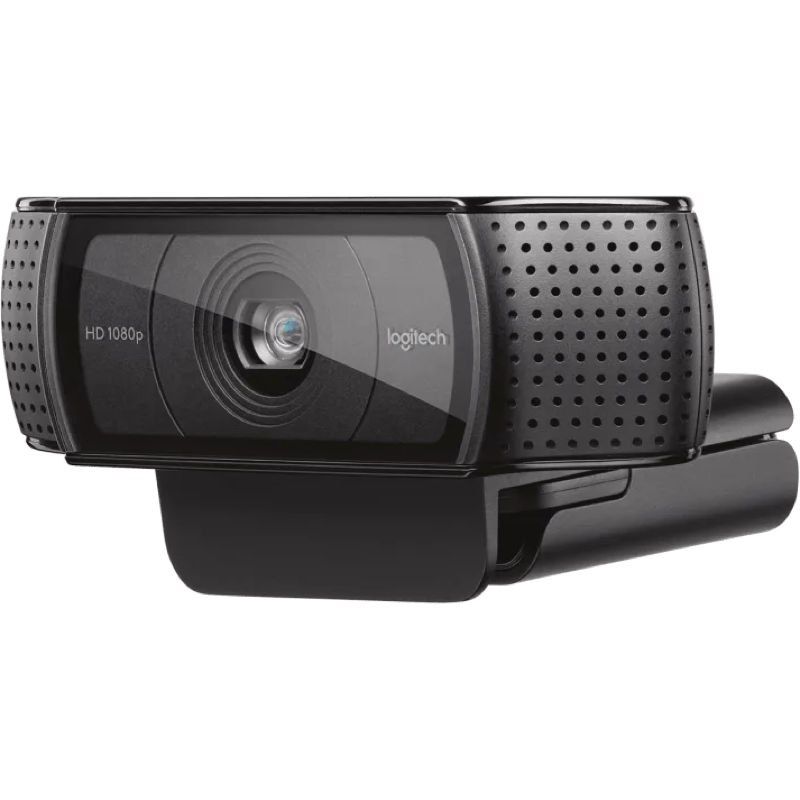 Logitech C920e HD 1080p Webcam czarna front lewy obrot