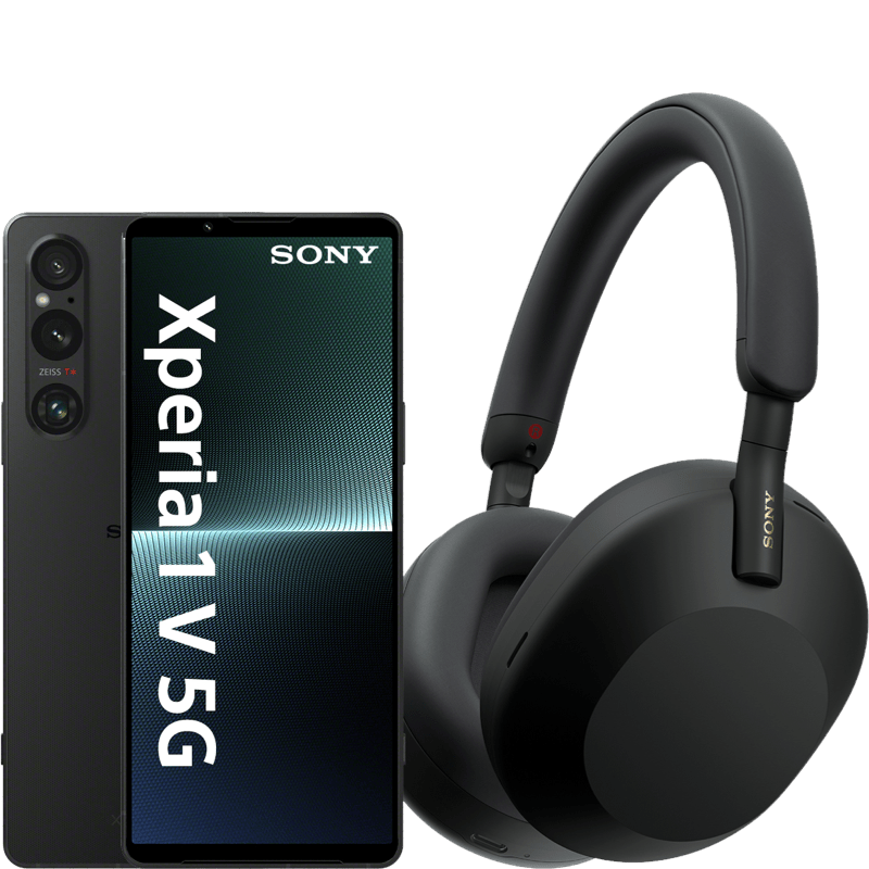 Sony Xperia 1 V 5G 12/256GB + słuchawki WH1000XM5 czarny front