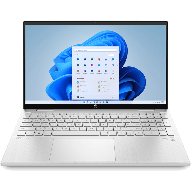 HP Pavilion x360 Convertible 15-er0320nw srebrny front