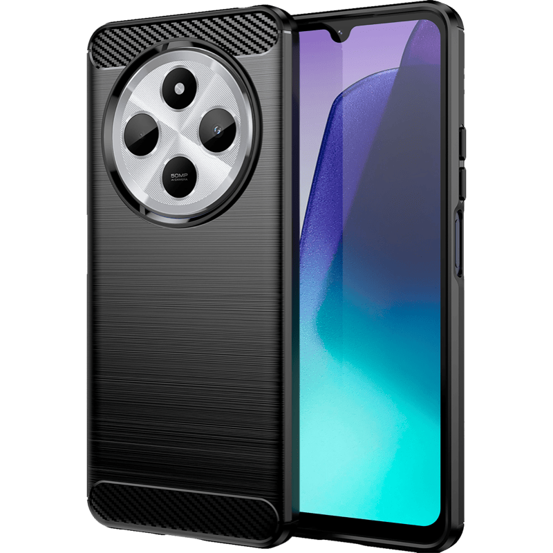 Etui WG Carbon do Xiaomi Redmi 14C/ Redmi A4 /Poco C75 czarne tył front