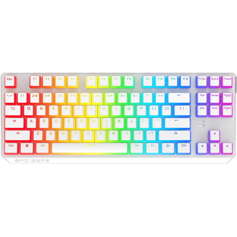 Klawiatura gamingowa SPC Gear GK630K Onyx White Tournament Kailh Brown RGB
