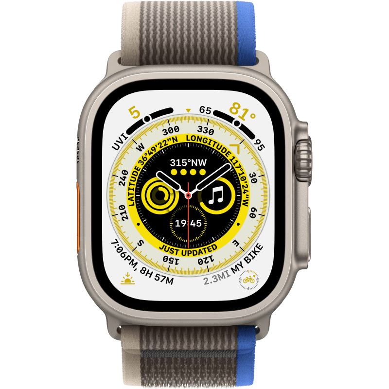 Apple Watch Ultra 49mm niebieski-szary front