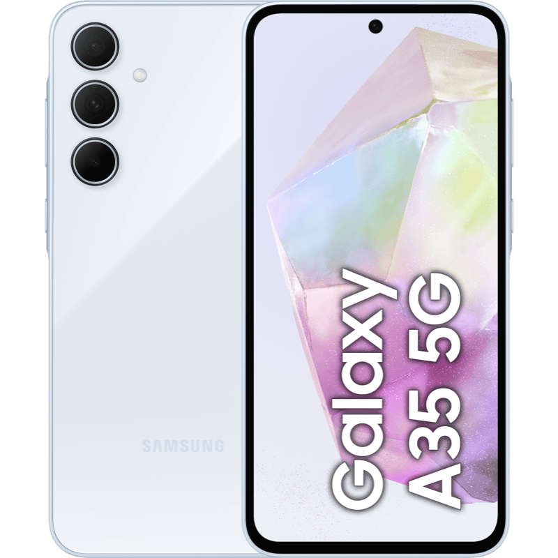 Samsung Galaxy A35 5G 6/128GB niebieski front i tył