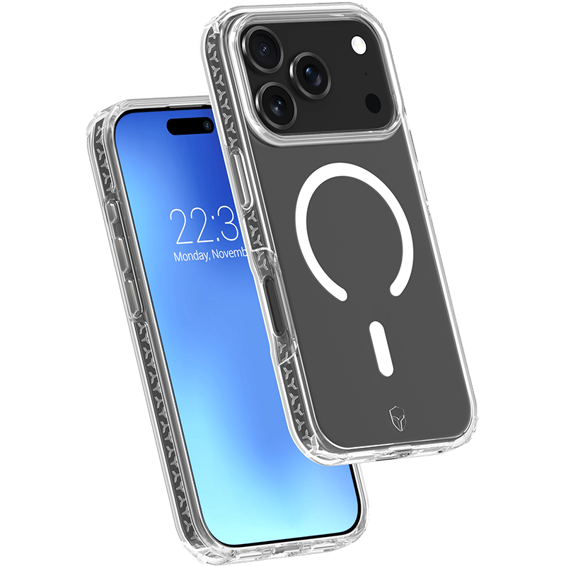 Etui Force Case XTREM MagSafe z dożywotnią gwarancją iPhone 17 PRO MAX BB transparentne front prawy skos
