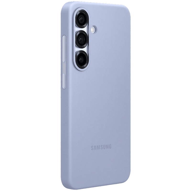 Etui ochronne silikonowe oryginalne Samsung Galaxy S25 BB niebieskie tył lewy skos