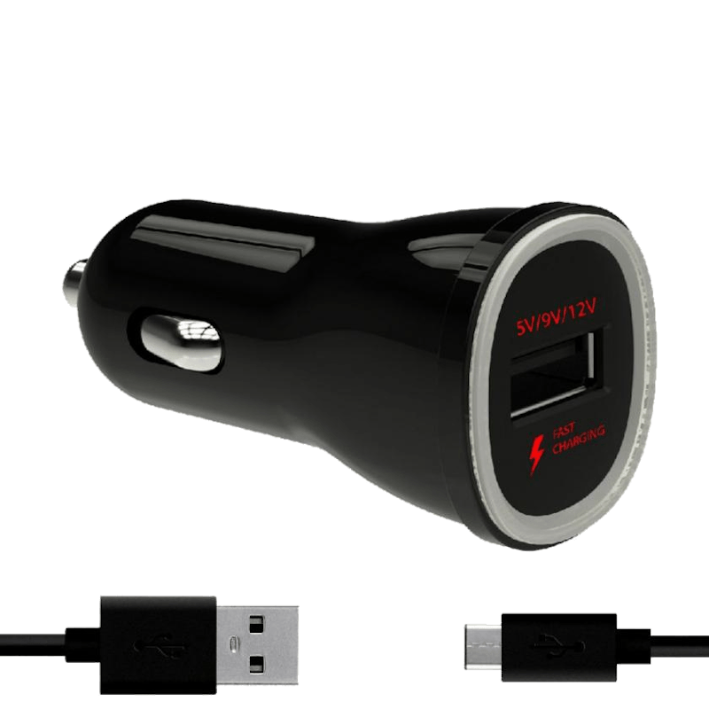 Ładowarka samochodowa USB z szybkim ładowaniem QC 30 z kablem USB-C