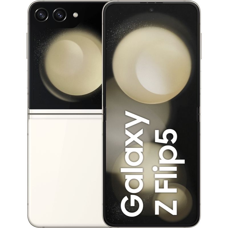 Samsung Galaxy Z Flip5 bezowy front i tyl