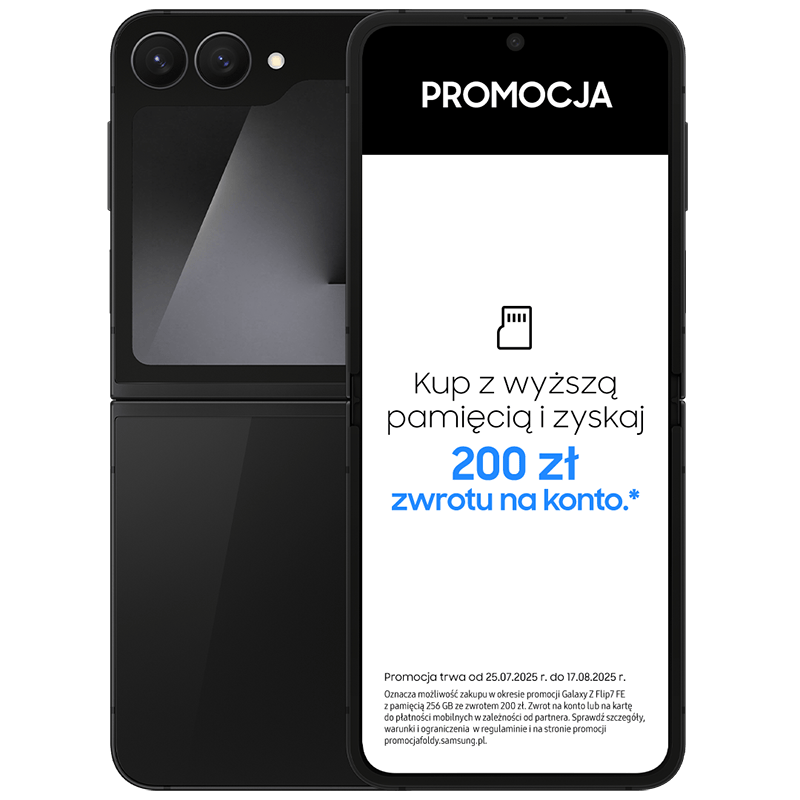Samsung Galaxy Z FLIP7 FE 5G czarny front promocja