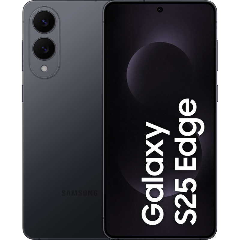 Samsung Galaxy S25 Edge czarny front i tył