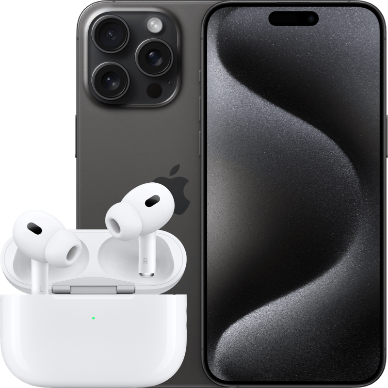 iPhone 15 Pro Max 256GB 5G + AirPods Pro (2. generacji) z