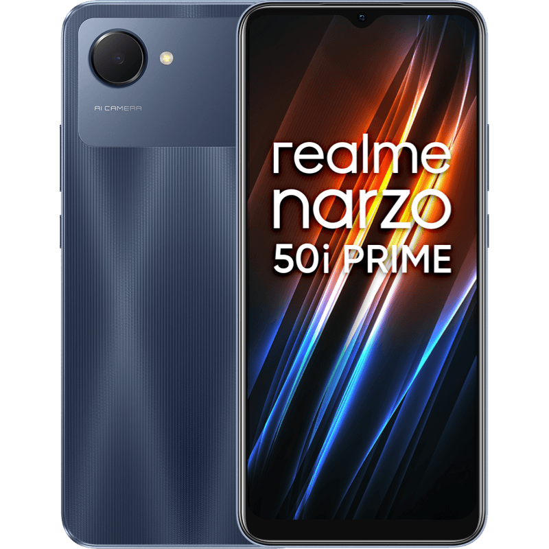 realme narzo 50i Prime granatowy front i tyl