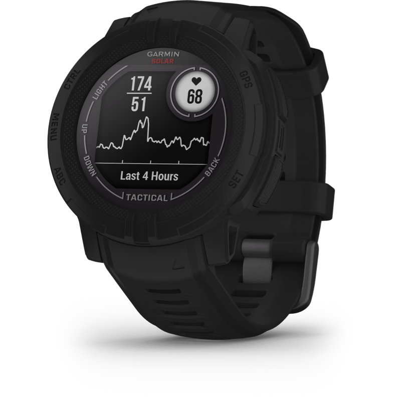 Garmin Instinct 2 Solar Tactical Edition czarny front lewy obrot