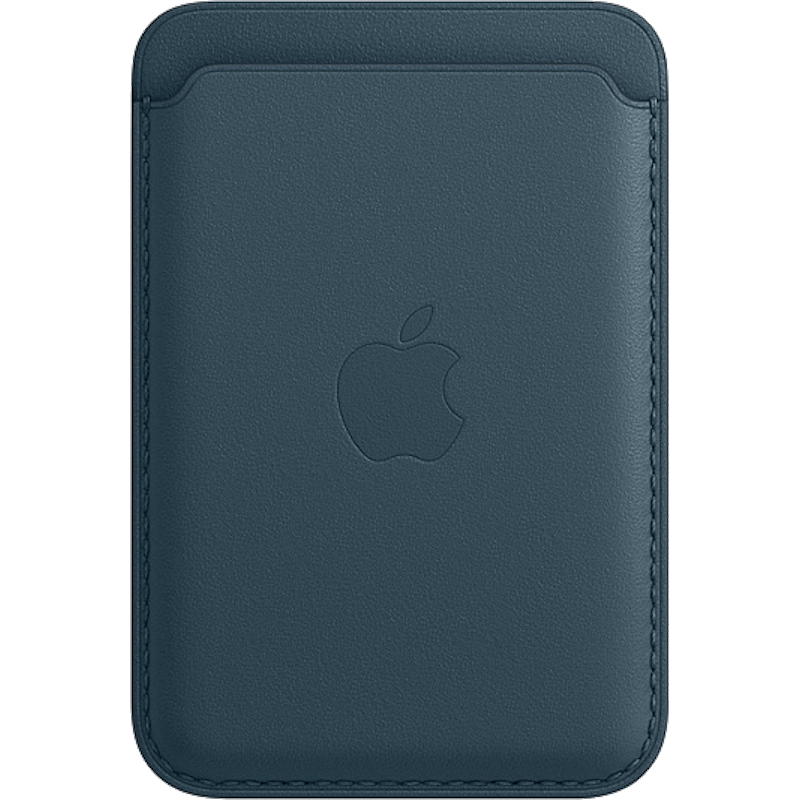 Etui iPhone Leather Wallet z MagSafe niebieskie