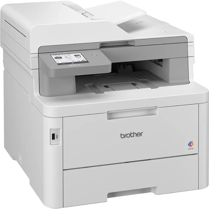 Wielofunkcyjna drukarka laserowa kolorowa LED 4w1 Brother MFC-L8340CDW szara front lewy obrót