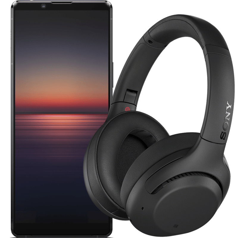 Sony Xperia 1 II 5G czarny + sluchawki WH-XB900N czarne