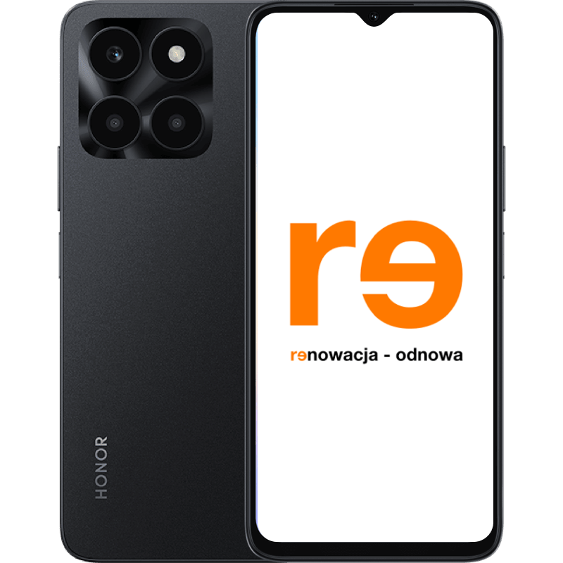 HONOR X6A - outlet czarny front