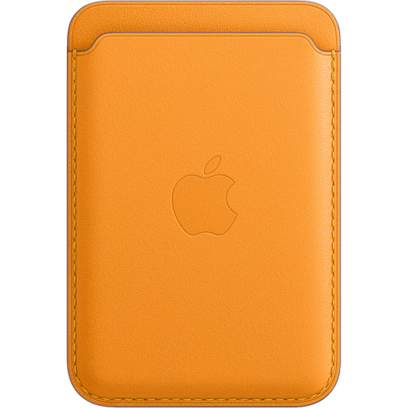Etui iPhone Leather Wallet z MagSafe pomarańczowe