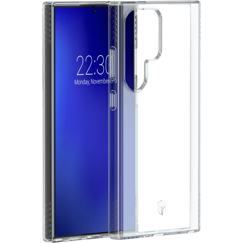 Etui Book Force Case PULSE z dożywotnią gwarancją Samsung Galaxy S24 Ultra BB przezroczyste front ogółem