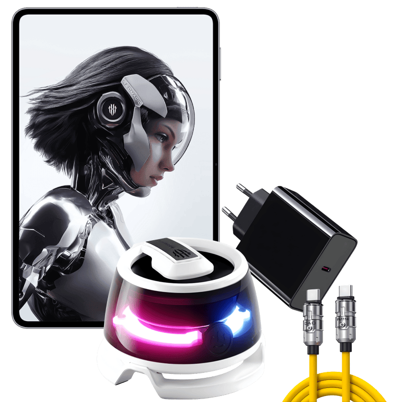 Tablet gamingowy REDMAGIC ASTRA (WiFi) z głośnikiem, ładowarką i kablem srebrny