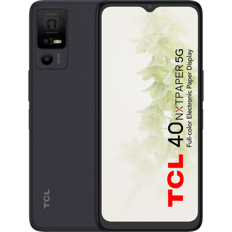 TCL 40 NXTPAPER 5G czarny front i tyl