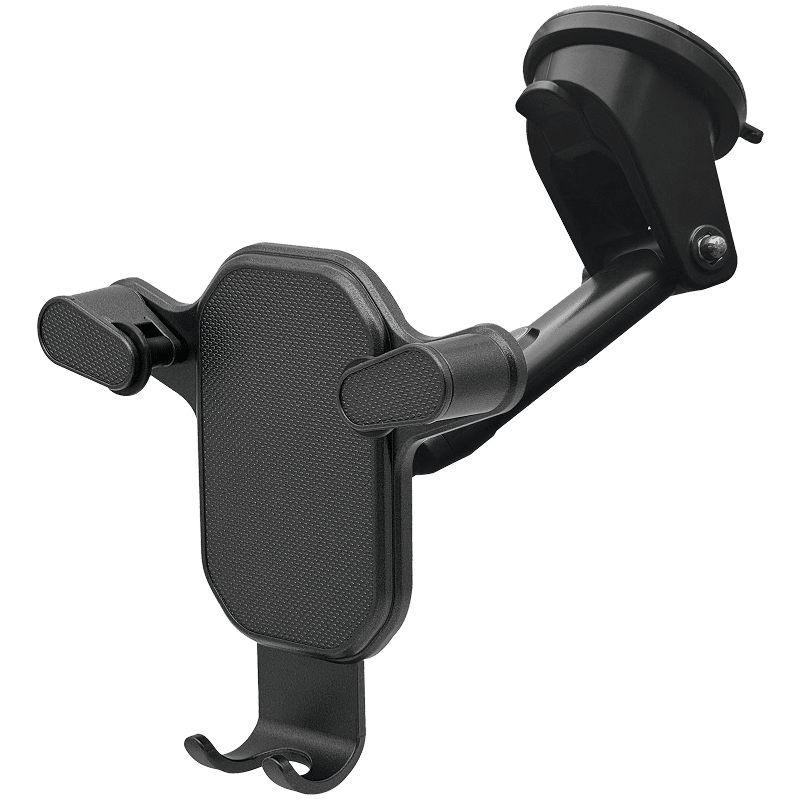 Uchwyt samochodowy z regulacją na szybę BB czarny front lewy skos