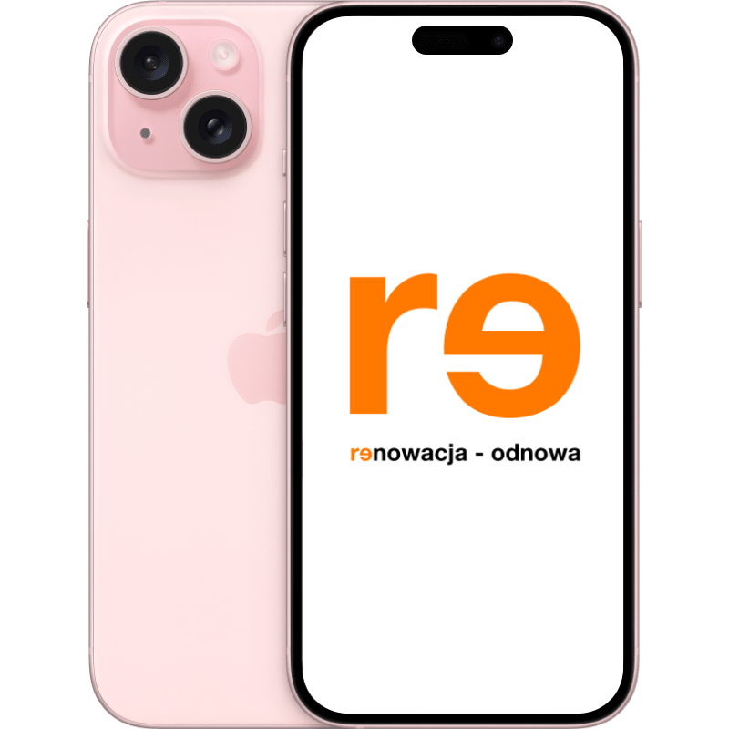 iPhone 15 5G - outlet rozowy front i tył