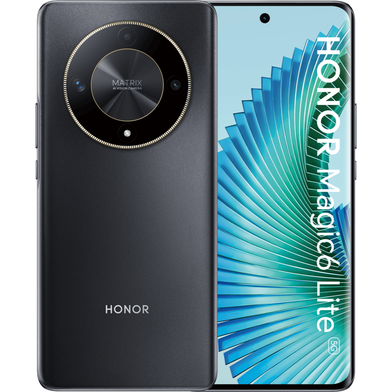 HONOR Magic6 Lite 5G czarny przod i tyl